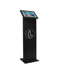 Tablet floor stand with display plate Securo M for 9-11 inch tablets - black