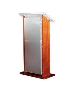 Acrylic-wood lectern Esmeralda - cherry colour