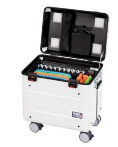 Malette de chargement EduCover/KidsCover pour 10 iPad jusqu'à 11 pouces - Câbles lightning inclus - blanc