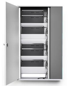 Armadio a muro per Chromebook Zioxi Slimline per 10 Chromebook fino a 14 pollici - chiusura RFID