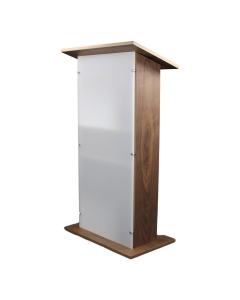 Wood/acrylate lectern Louvre - clear