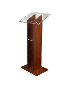 Acrylic/wood lectern Sapphire - cherry colour