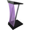 Stainless steel lectern Arc-LED - colour of your choice