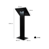 Metal/Acrylic lectern Arena - black