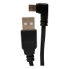 Câble mini USB coudé de 2 mètres pour appareils photo, manettes de PS3 et smartphones