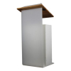 Height adjustable Acrylic/metal lectern Notulus - white