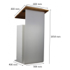 Height adjustable Acrylic/metal lectern Notulus - white