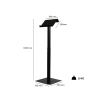 Height adjustable metal/Acrylic lectern Garrix - black
