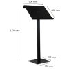 Height-adjustable metal/Acrylic lectern Vivaldi - black