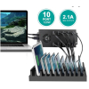 10 ports USB-A USB 3.0 10W charge & sync hub